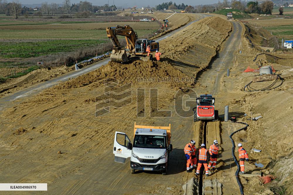 Construction Site for the Highway A69 Toulouse-Castres - France