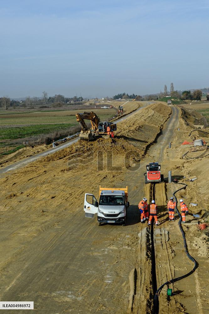 Construction Site for the Highway A69 Toulouse-Castres - France