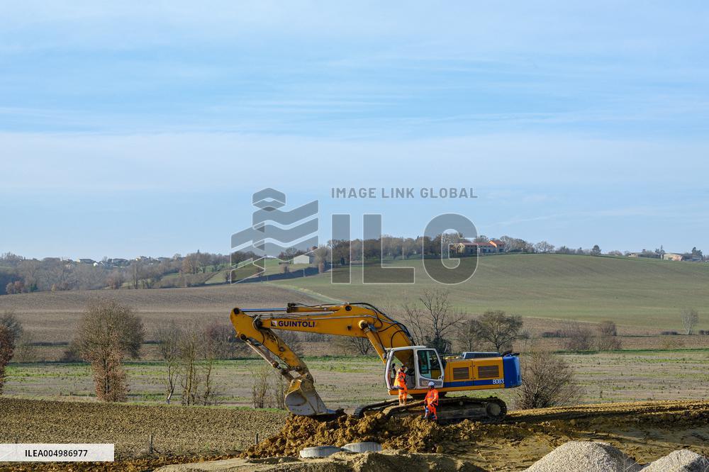 Construction Site for the Highway A69 Toulouse-Castres - France