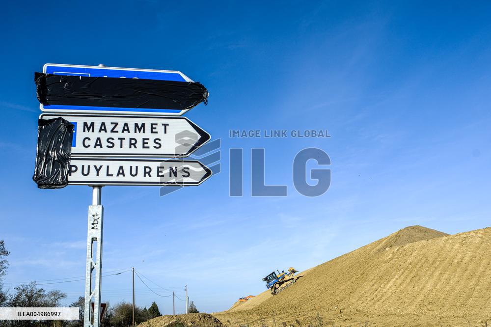 Construction Site for the Highway A69 Toulouse-Castres - France