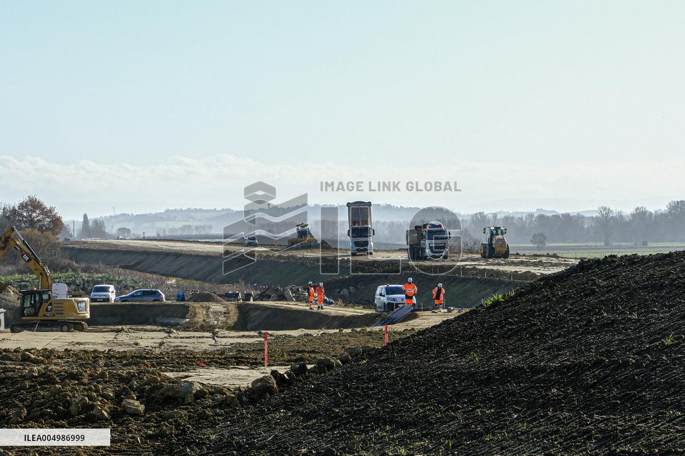Construction Site for the Highway A69 Toulouse-Castres - France