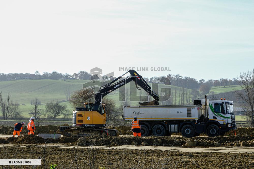 Construction Site for the Highway A69 Toulouse-Castres - France