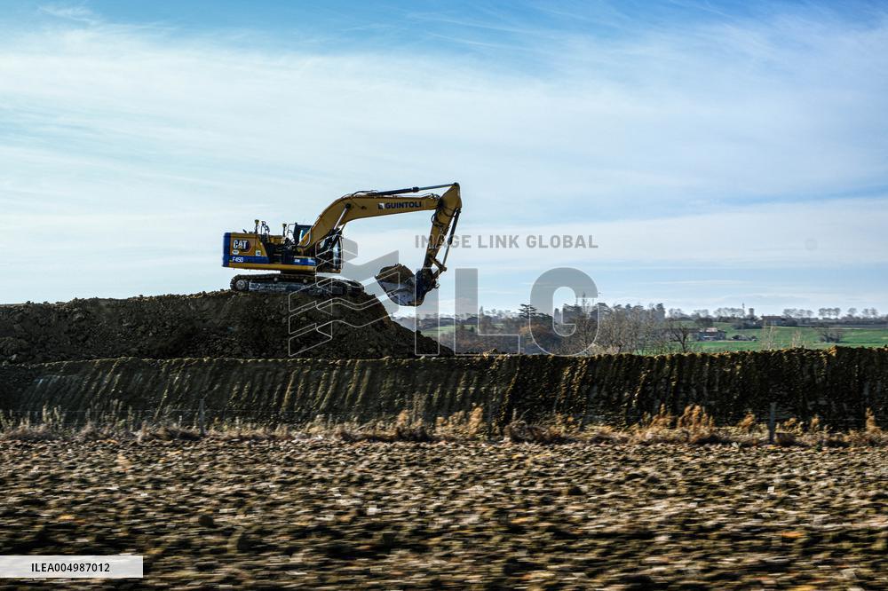 Construction Site for the Highway A69 Toulouse-Castres - France