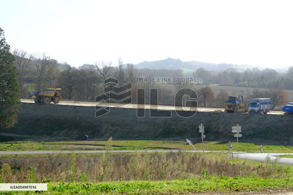 Construction Site for the Highway A69 Toulouse-Castres - France
