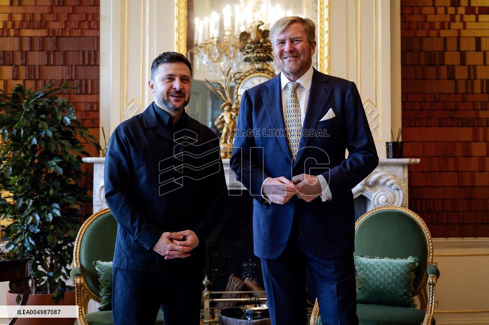 King Willem-Alexander Meets President Zelensky - The Hague