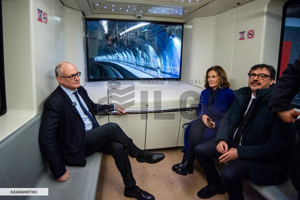 Mayor Roberto Gualtieri First Metro C Journey from Colosseo to Porta Metronia - Rome