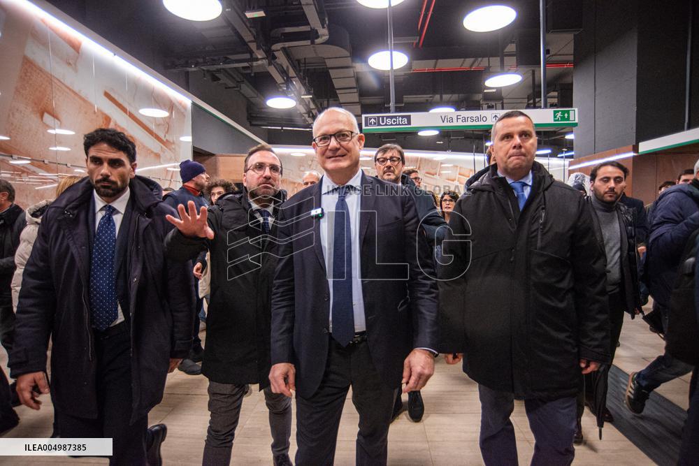 Mayor Roberto Gualtieri First Metro C Journey from Colosseo to Porta Metronia - Rome