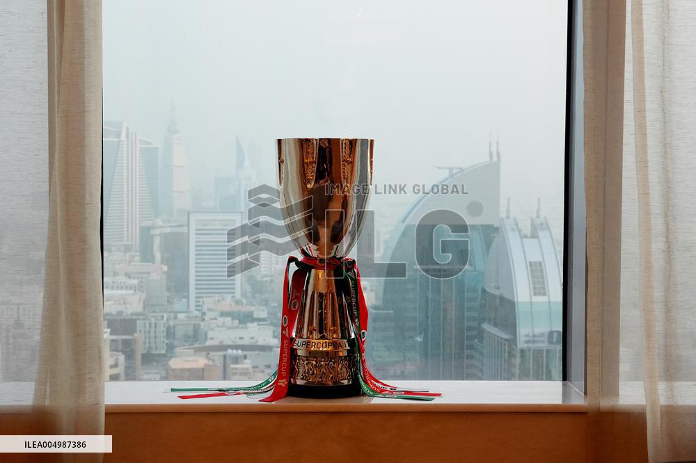 The Italian Super Cup Trophy Arrives In Saudi Arabia