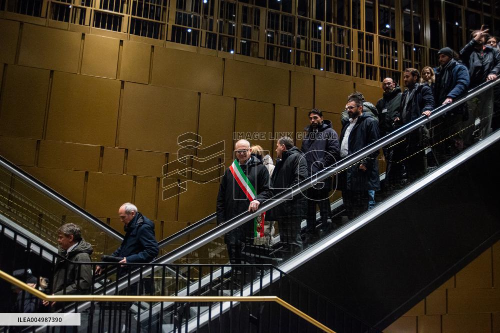 Mayor Roberto Gualtieri First Metro C Journey from Colosseo to Porta Metronia - Rome