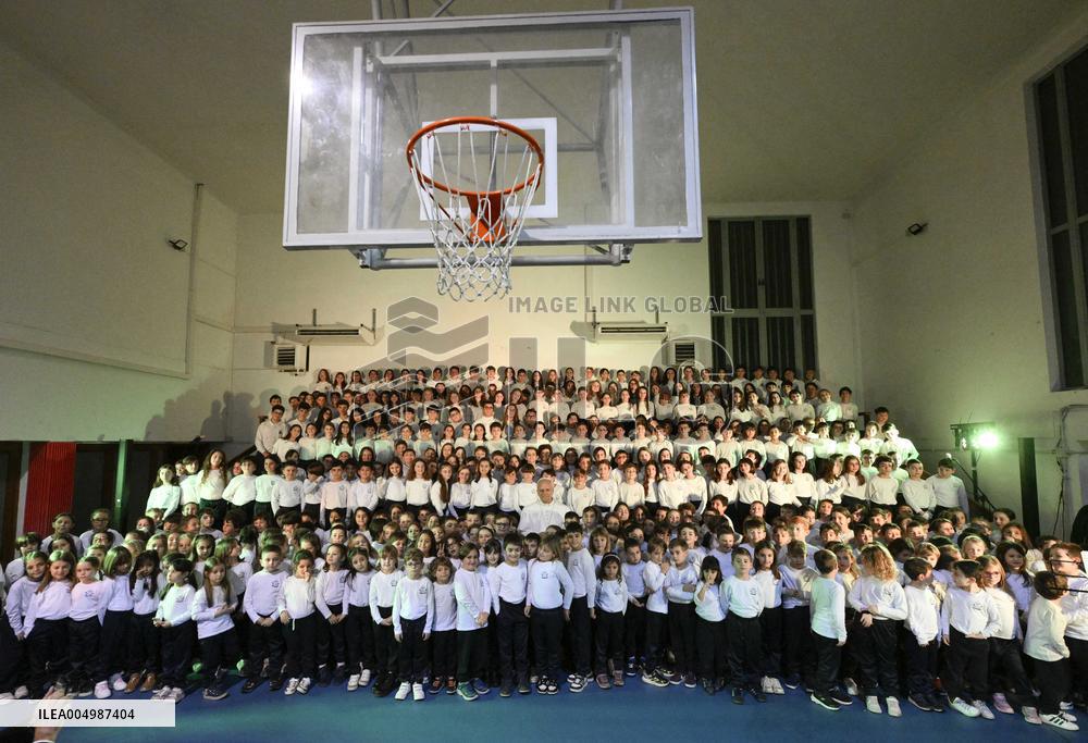 Pope Leo XIV At School Christmas Concert in Castel Gandolfo - Italy