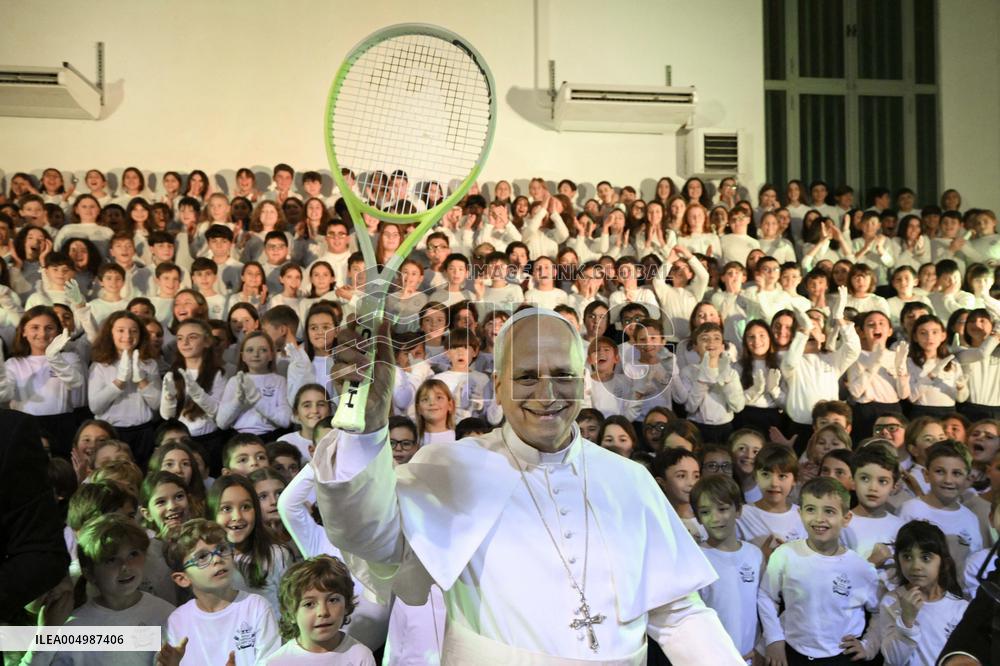 Pope Leo XIV At School Christmas Concert in Castel Gandolfo - Italy