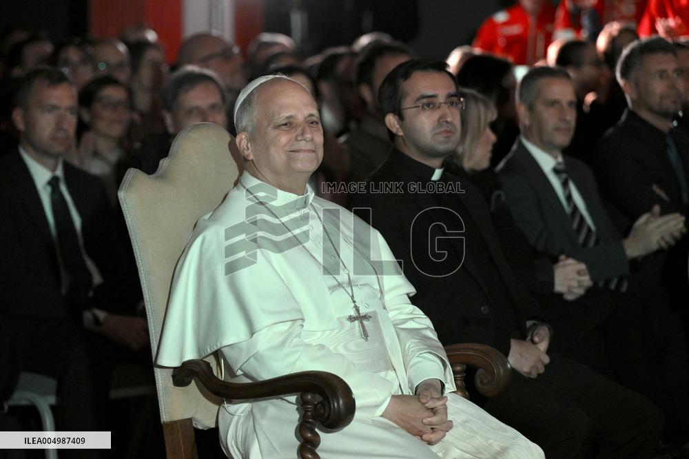 Pope Leo XIV At School Christmas Concert in Castel Gandolfo - Italy