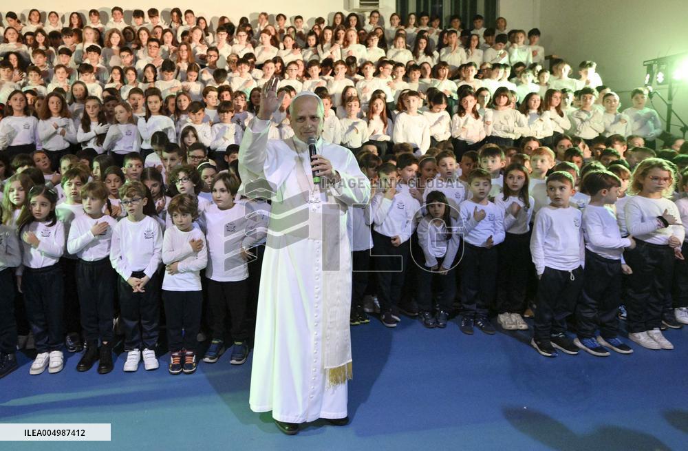 Pope Leo XIV At School Christmas Concert in Castel Gandolfo - Italy