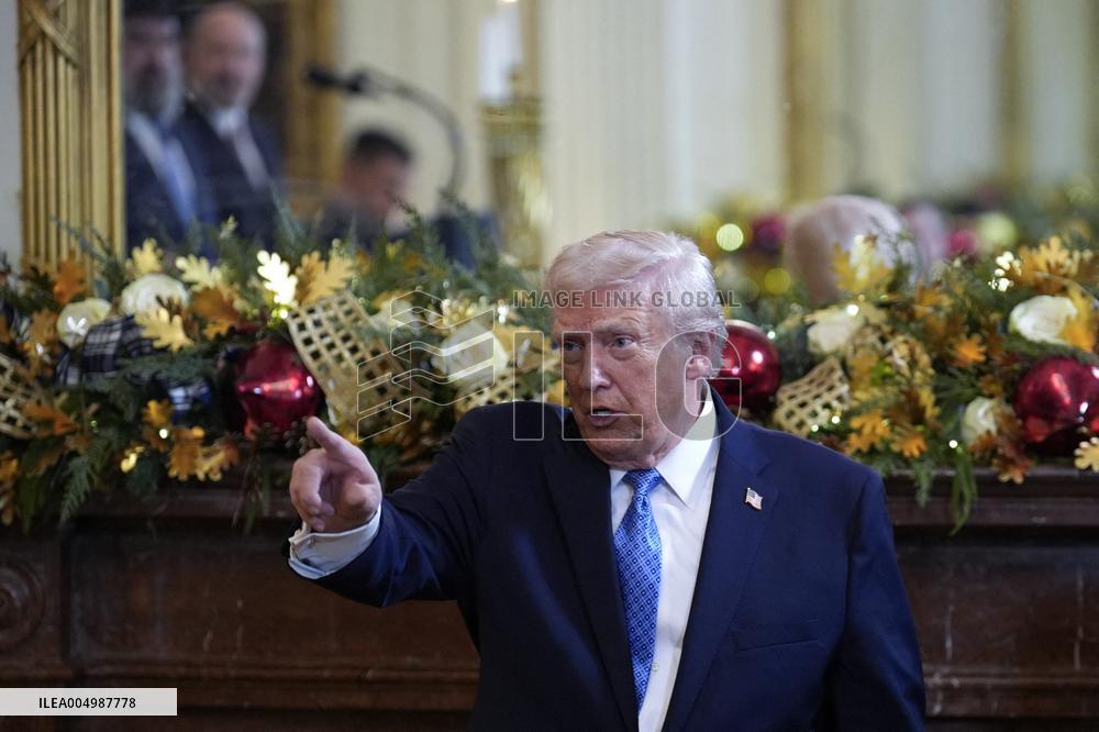 Donald Trump at Hanukkah reception - Washington