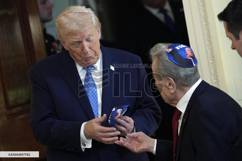 Donald Trump at Hanukkah reception - Washington
