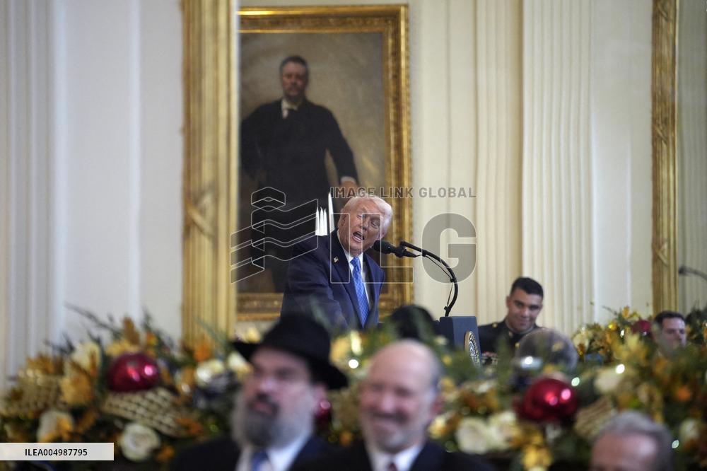 Donald Trump at Hanukkah reception - Washington
