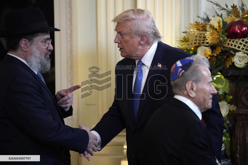 Donald Trump at Hanukkah reception - Washington