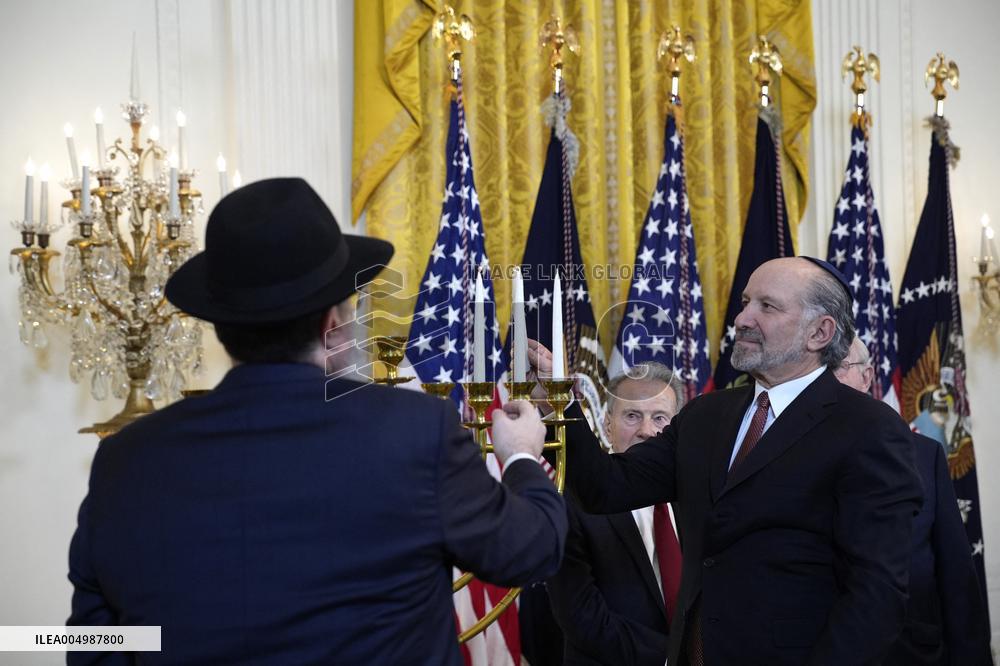 Donald Trump at Hanukkah reception - Washington
