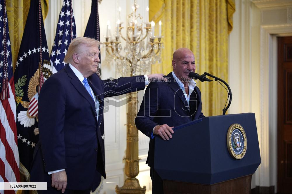 Donald Trump at Hanukkah reception - Washington