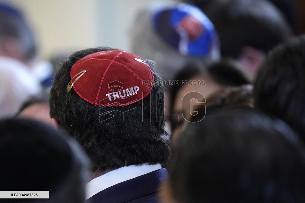 Donald Trump at Hanukkah reception - Washington