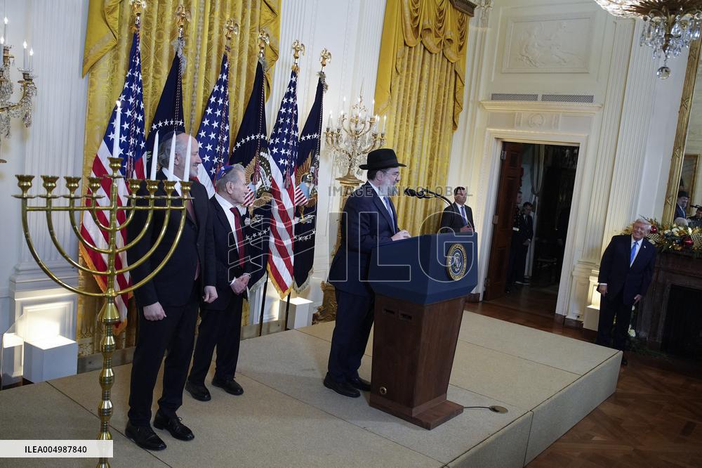Donald Trump at Hanukkah reception - Washington