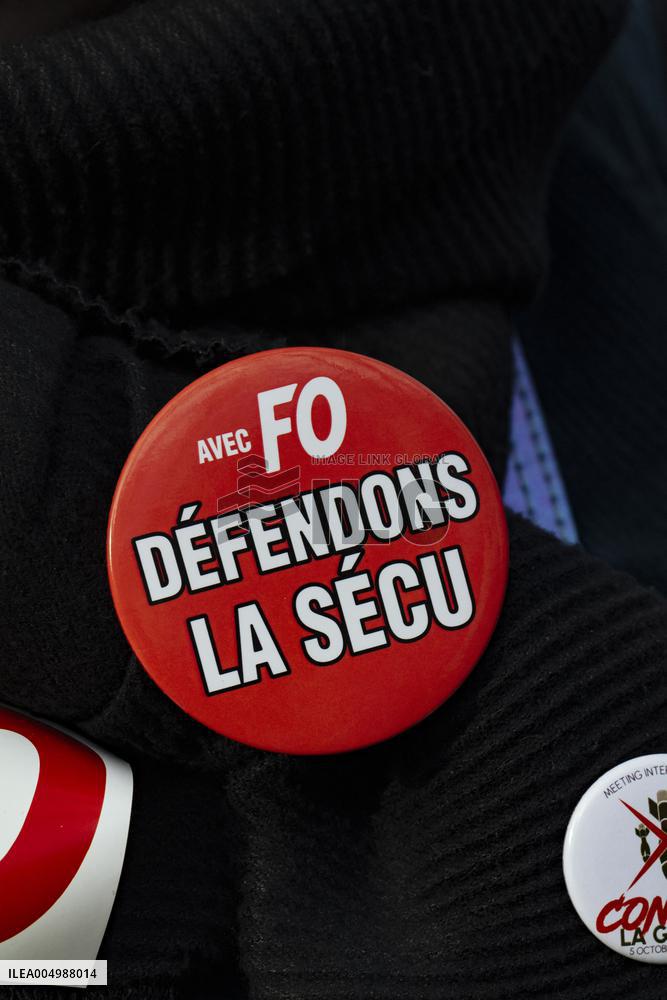 Protest Against The Social Security Finance Bill - Paris