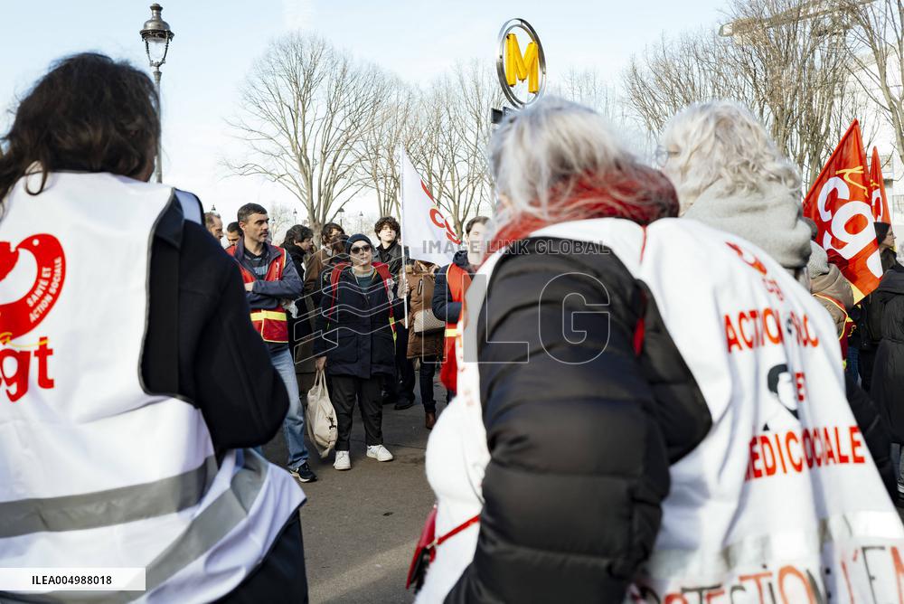 Protest Against The Social Security Finance Bill - Paris