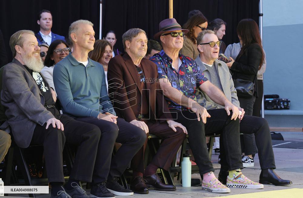 Spongebob Squarepants Places His Hand And Footprints In Cement - LA