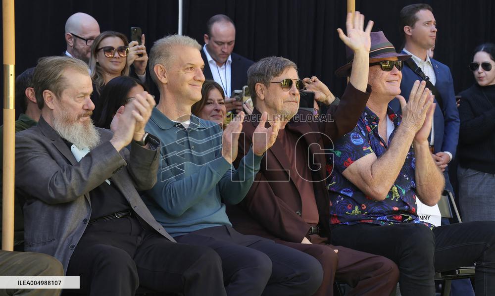 Spongebob Squarepants Places His Hand And Footprints In Cement - LA