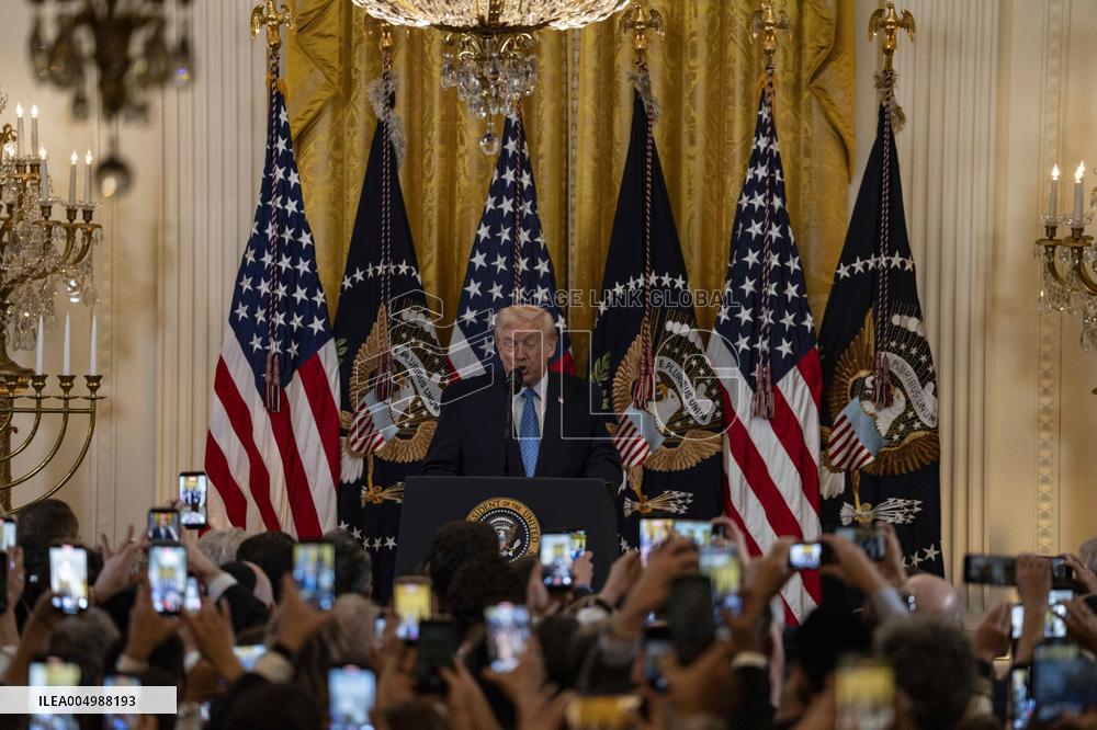 Trump Hosts a Hanukkah Reception - Washington