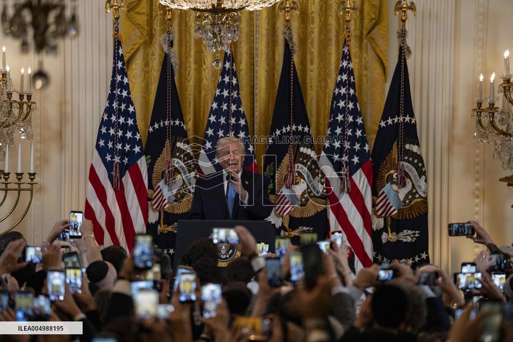 Trump Hosts a Hanukkah Reception - Washington
