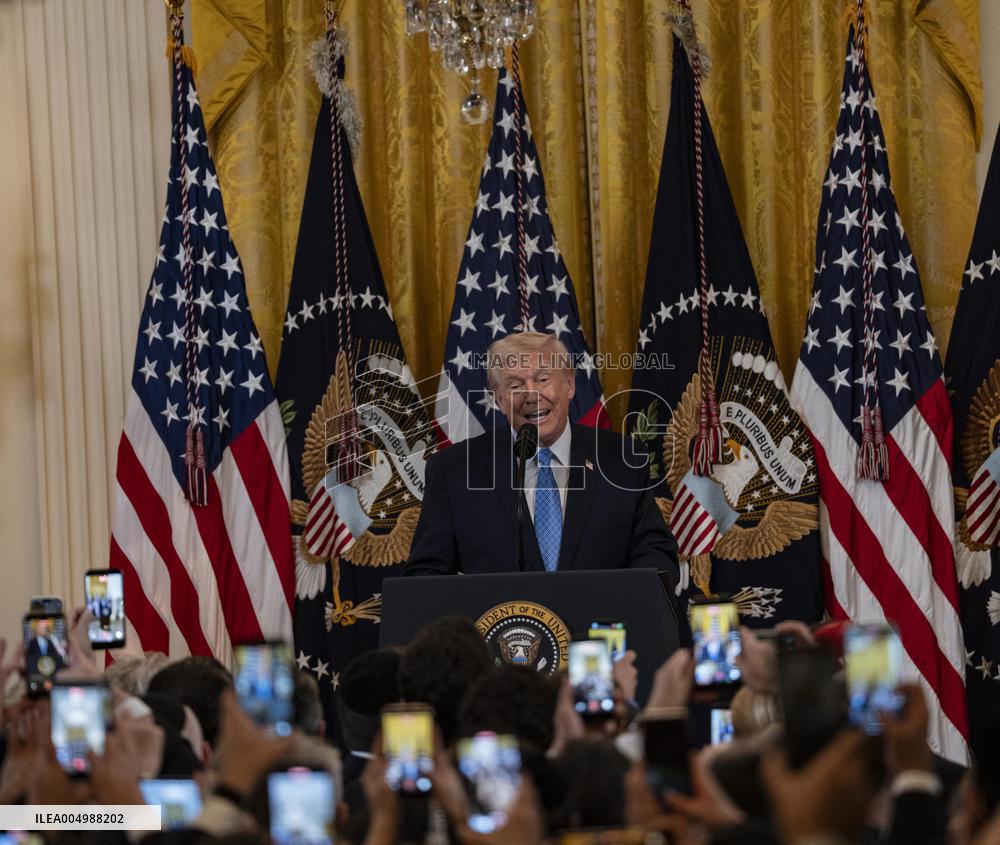 Trump Hosts a Hanukkah Reception - Washington
