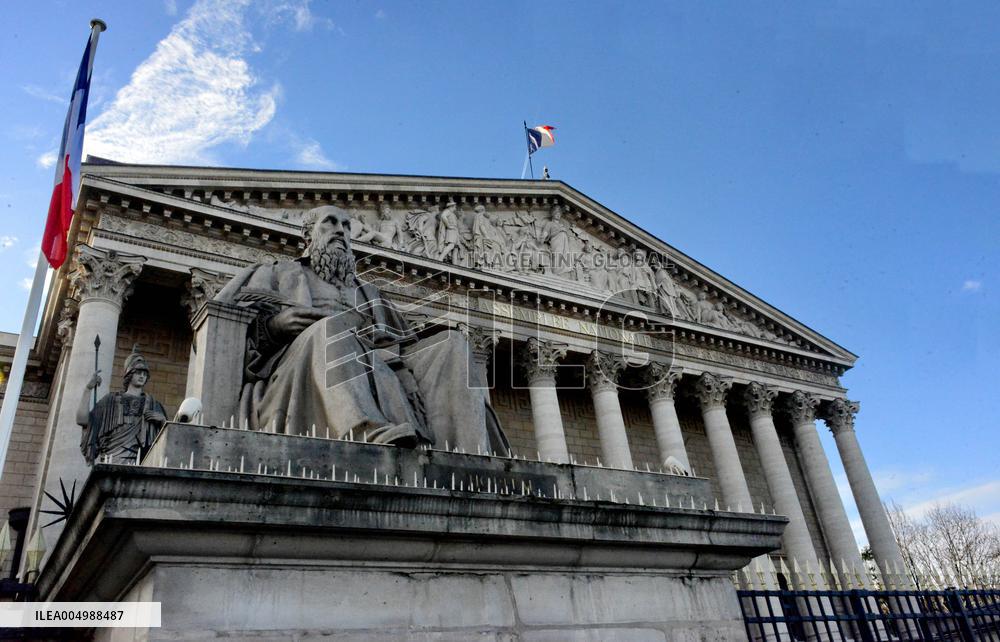 National Assembly Palais Bourbon Illustration - Paris