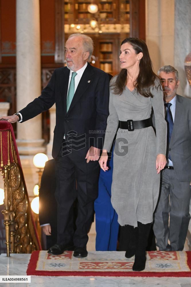 Queen Letizia At FundeuRAE Anniversary - Madrid