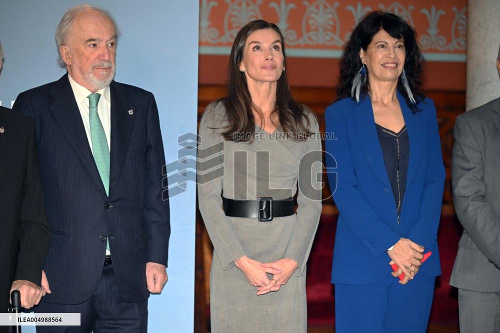 Queen Letizia At FundeuRAE Anniversary - Madrid