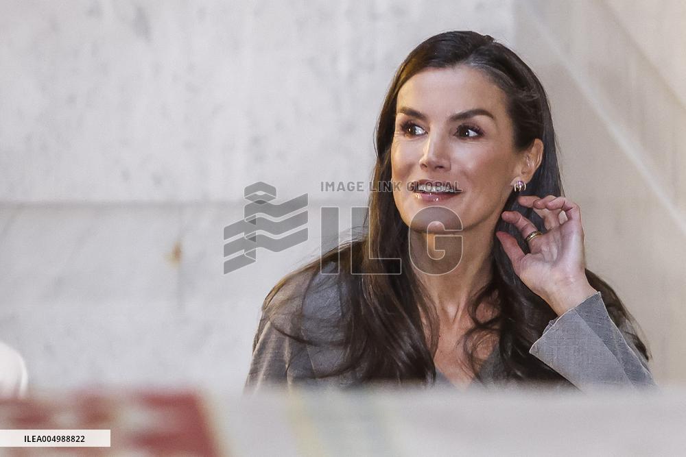 Queen Letizia At FundeuRAE Anniversary - Madrid