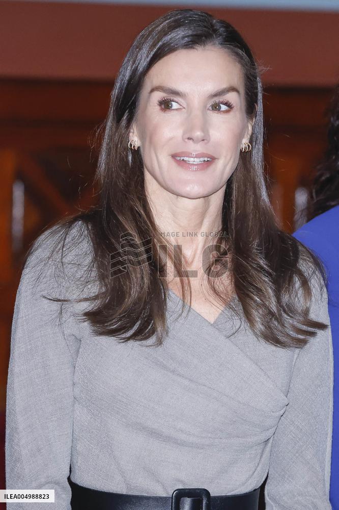 Queen Letizia At FundeuRAE Anniversary - Madrid