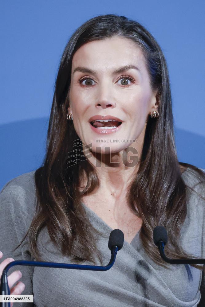 Queen Letizia At FundeuRAE Anniversary - Madrid