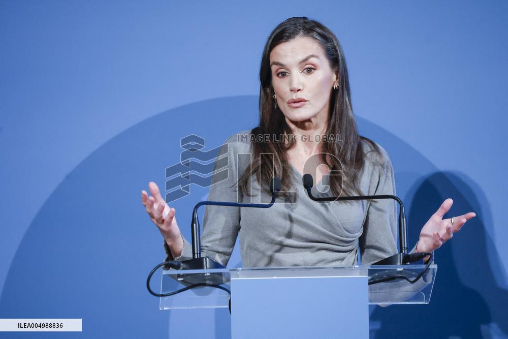 Queen Letizia At FundeuRAE Anniversary - Madrid