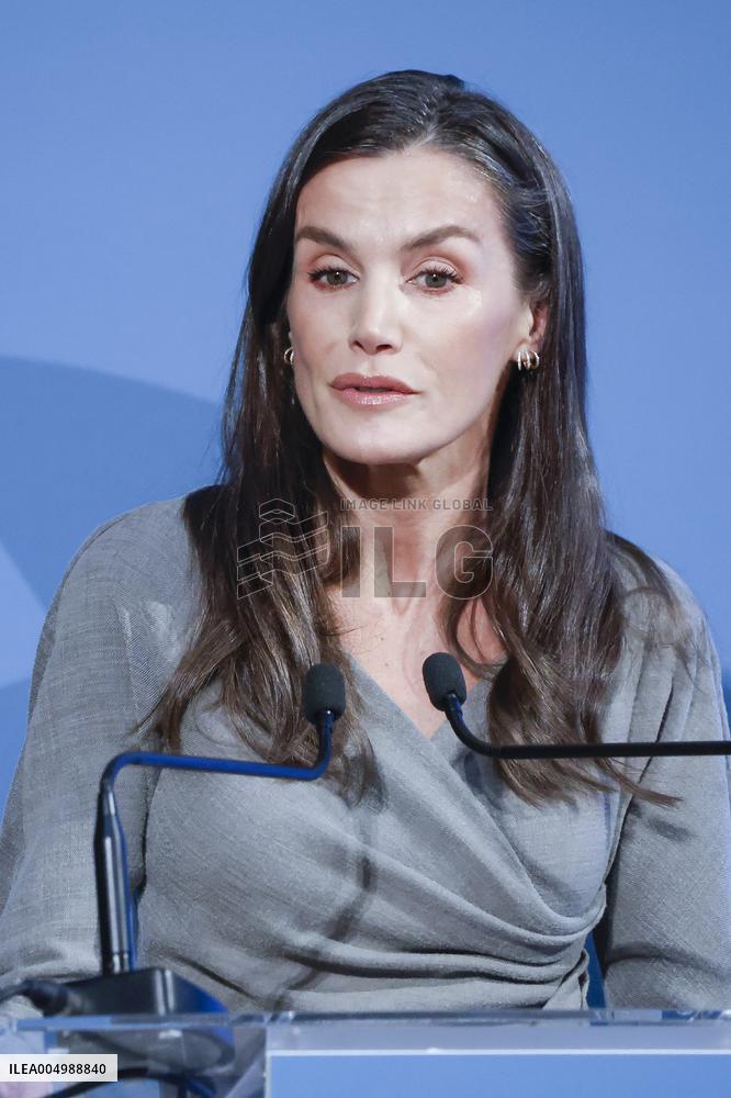 Queen Letizia At FundeuRAE Anniversary - Madrid