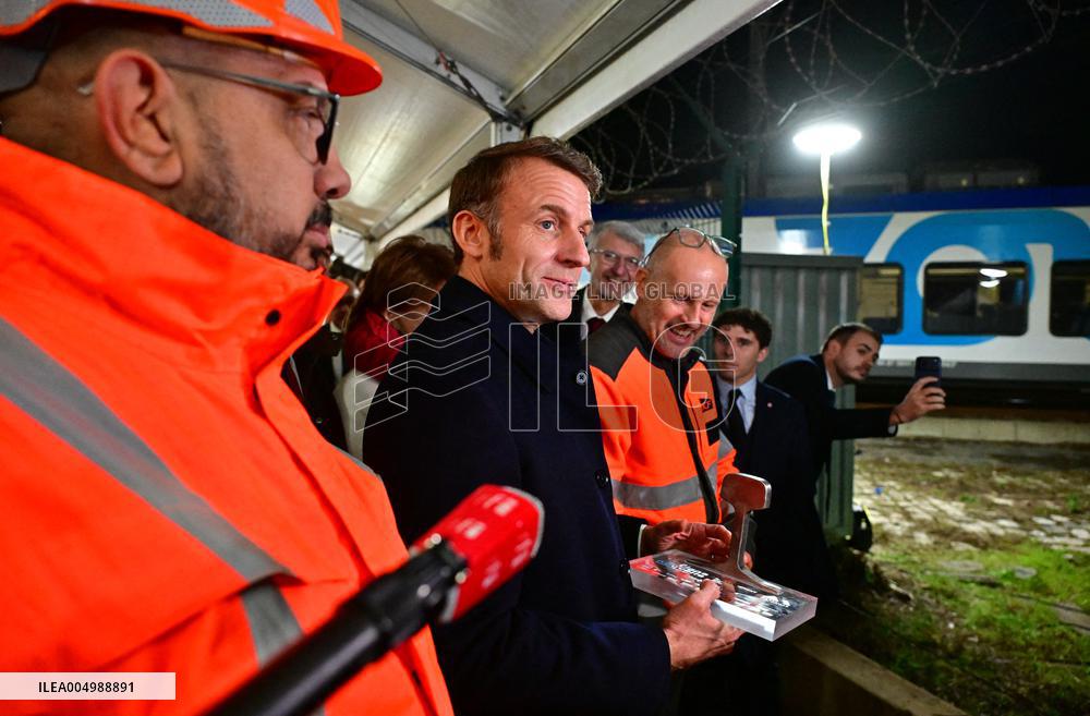 President Macron Visits Expansion Marseille Saint-Charles Site - Marseille