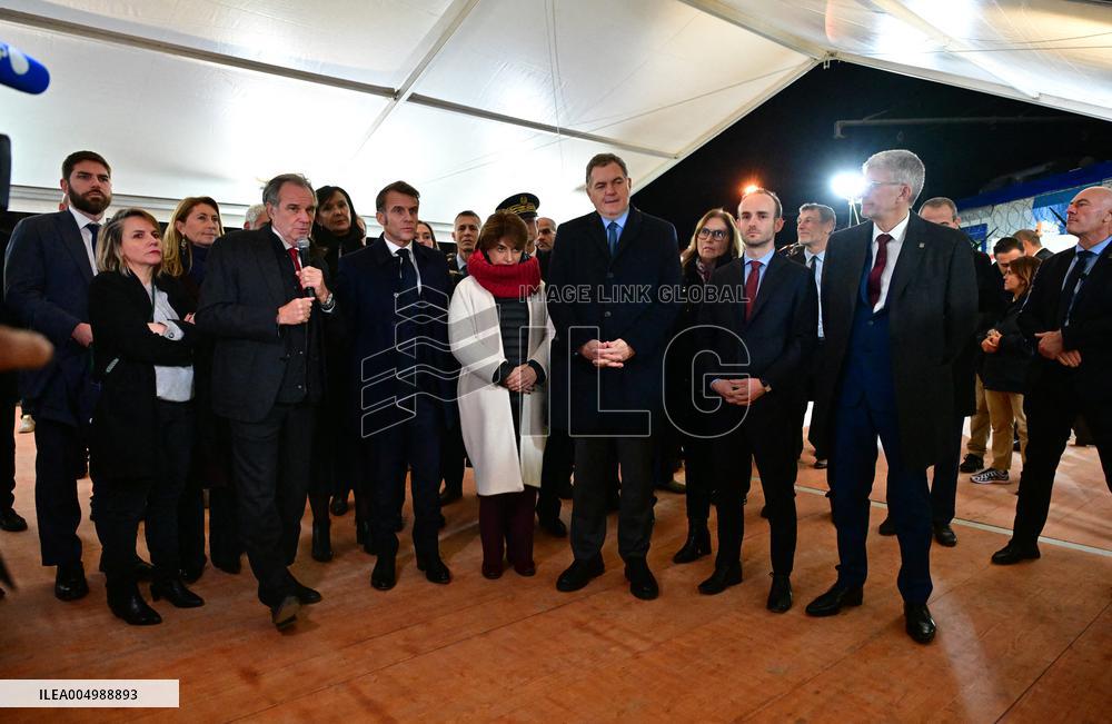 President Macron Visits Expansion Marseille Saint-Charles Site - Marseille