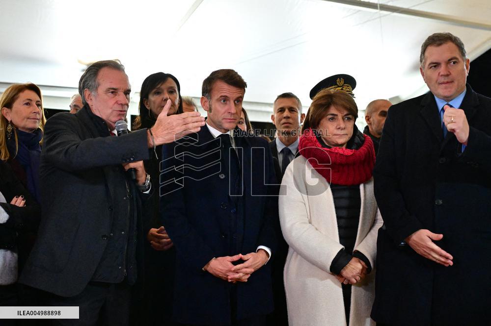 President Macron Visits Expansion Marseille Saint-Charles Site - Marseille