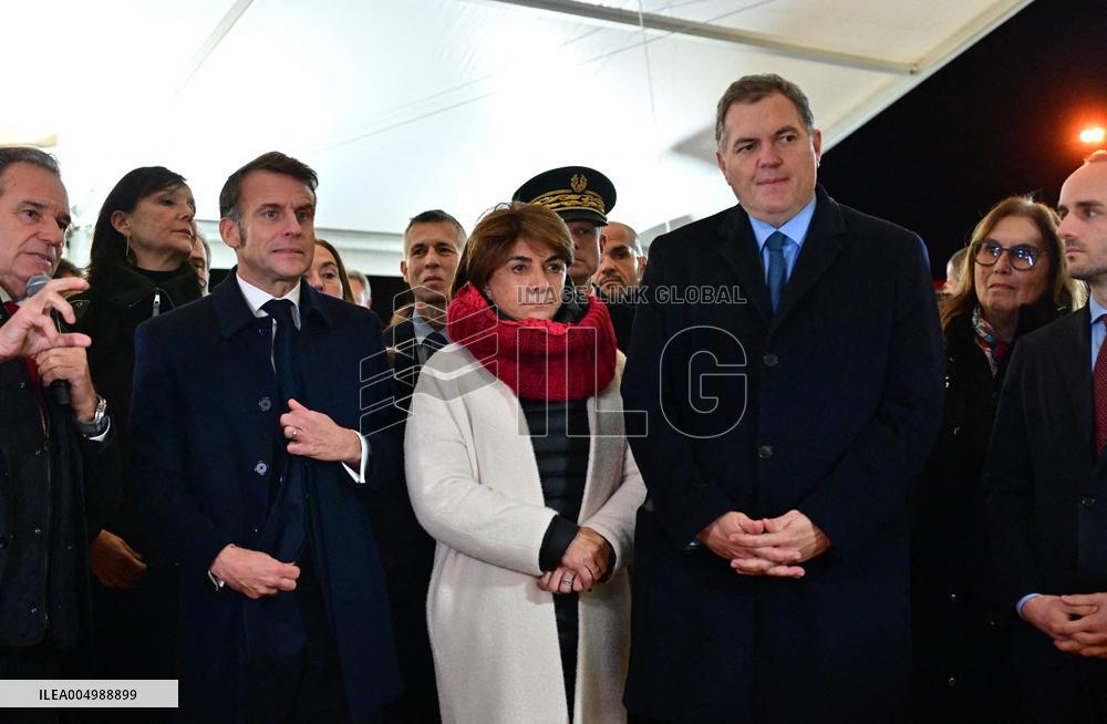 President Macron Visits Expansion Marseille Saint-Charles Site - Marseille