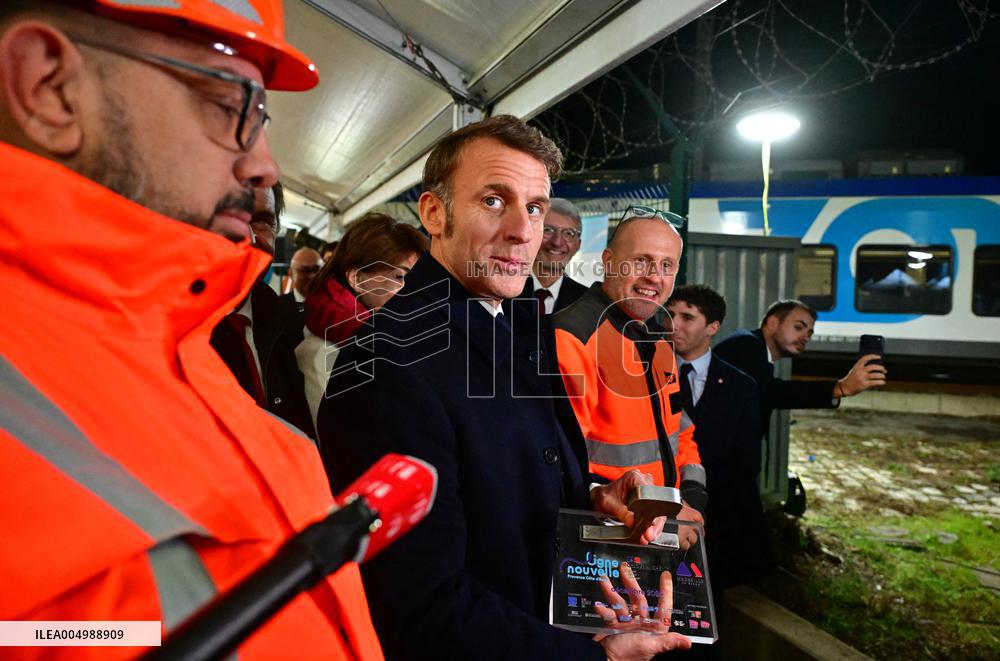 President Macron Visits Expansion Marseille Saint-Charles Site - Marseille