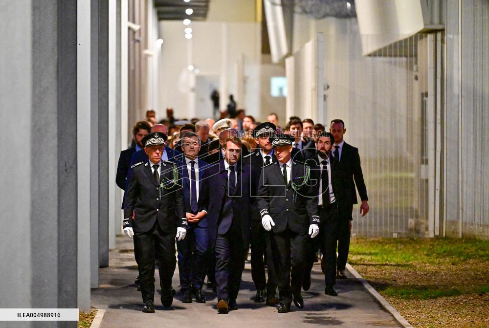 President Macron Inaugurates Baumettes 3 Extension - Marseille