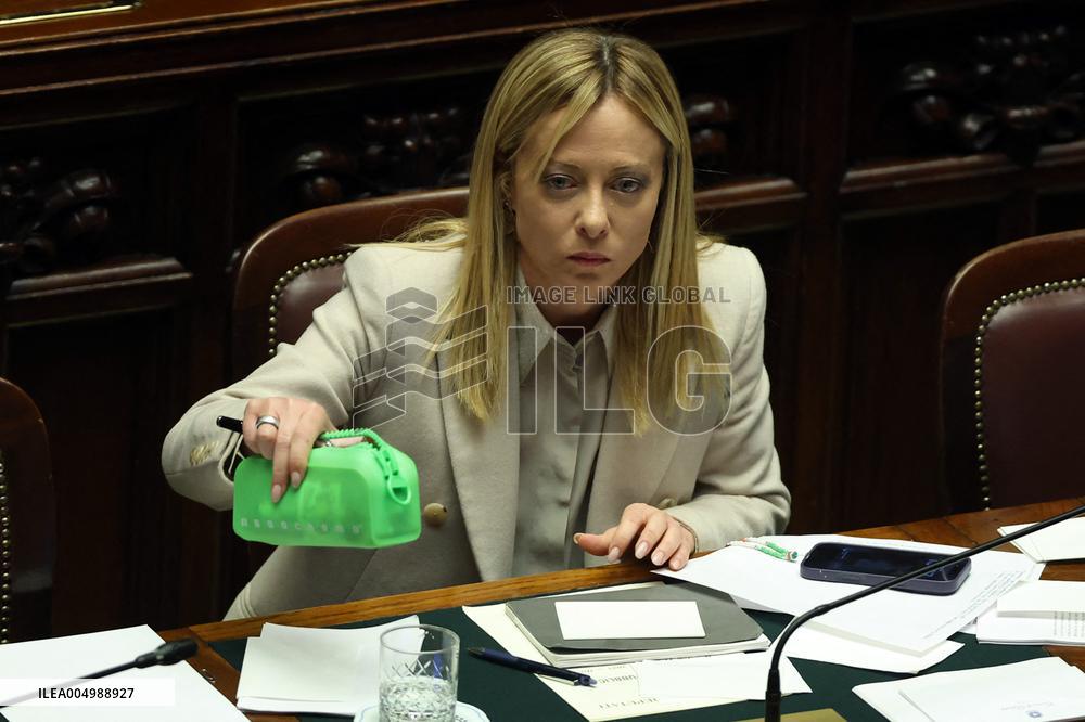 Prime Minister Meloni Addresses Chamber of Deputies - Rome