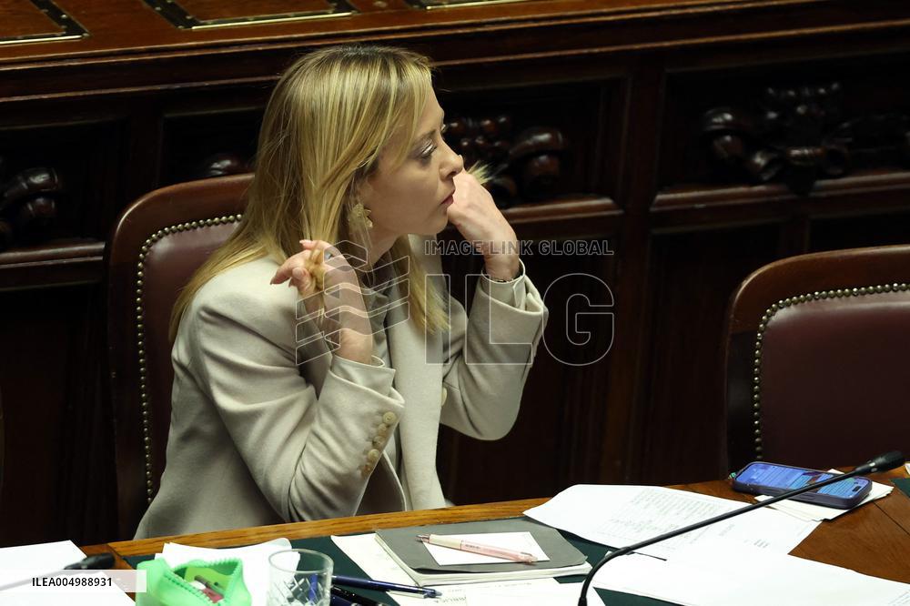 Prime Minister Meloni Addresses Chamber of Deputies - Rome