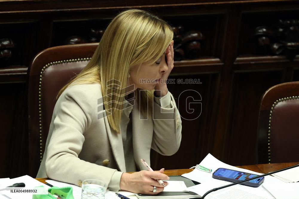 Prime Minister Meloni Addresses Chamber of Deputies - Rome