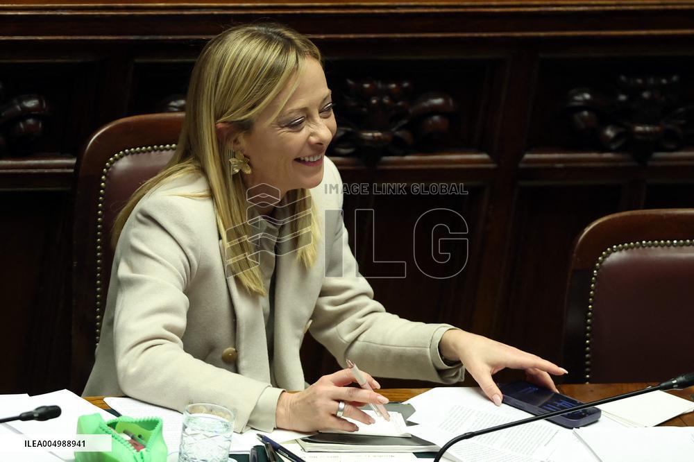 Prime Minister Meloni Addresses Chamber of Deputies - Rome